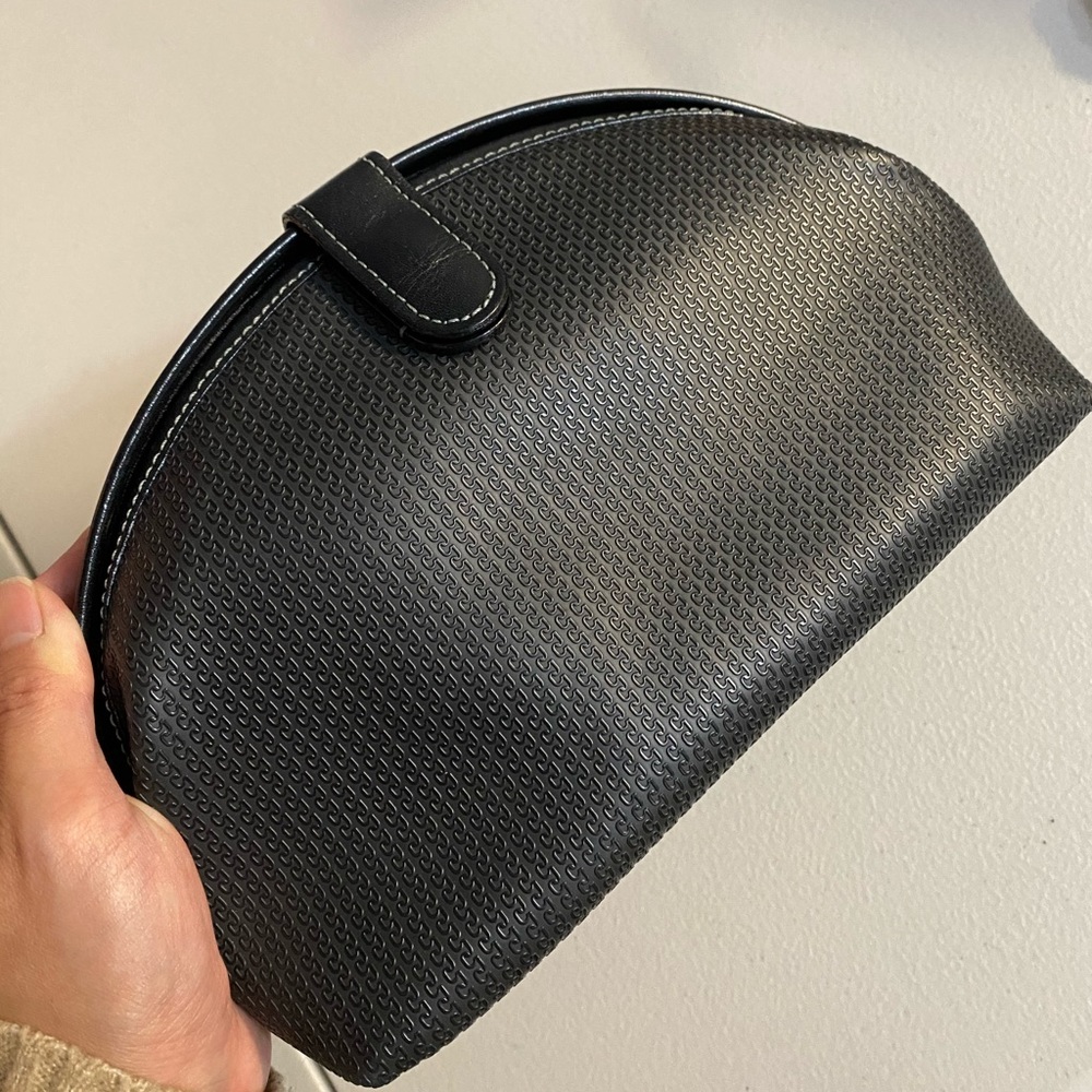 Vintage Charles Jourdan Black Leather Clutch